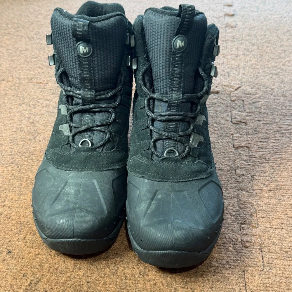 Merrell Thermo Chill Mid Shell Waterproof Winter Boots Mens 9 Black J41917